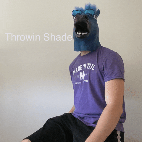 Throwing Shady Sassy Horse GIF