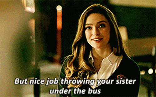 Thrown Under The Bus Hope And Josie GIF