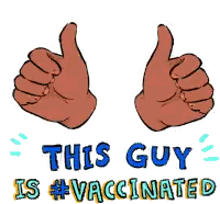 Thumbs Up Hands Vaccinated