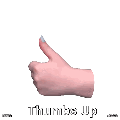 Thumbs Up Sign with Words