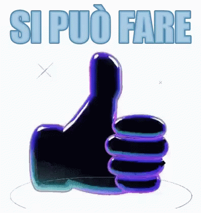 Thumbs Up Sticker Si Puo Fare GIF
