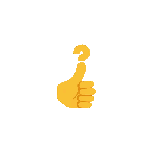 Thumbs Up With Question Mark