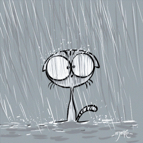 Thunder And Rain Doraemon GIF