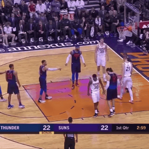 Thunder And Suns Playing Basketball GIF
