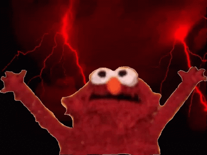 Thunder Elmo Intense GIF
