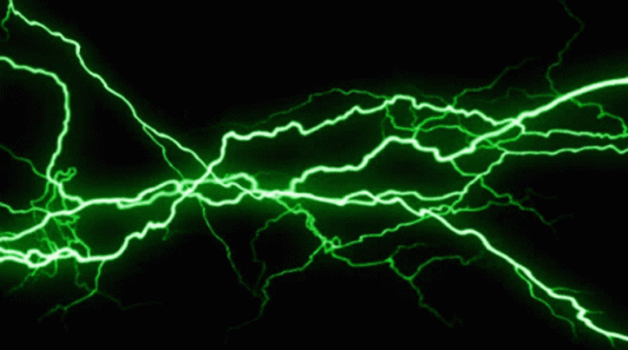 Thunder Green Color Lightning  GIF