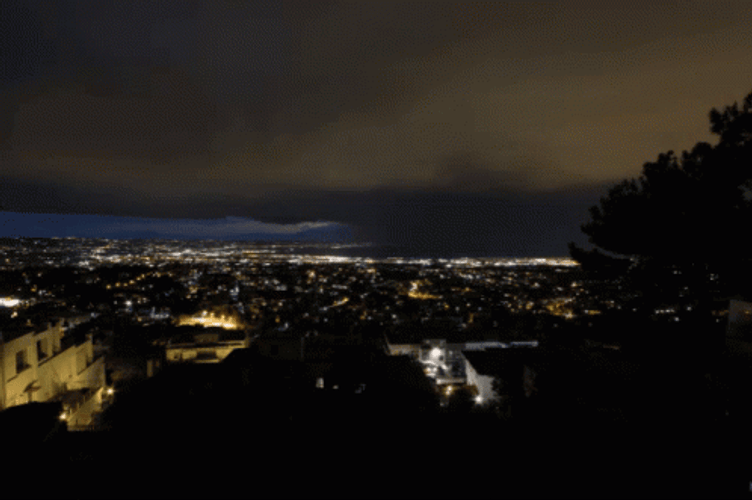 Thunder Lightning At Antirrio Birdge GIF