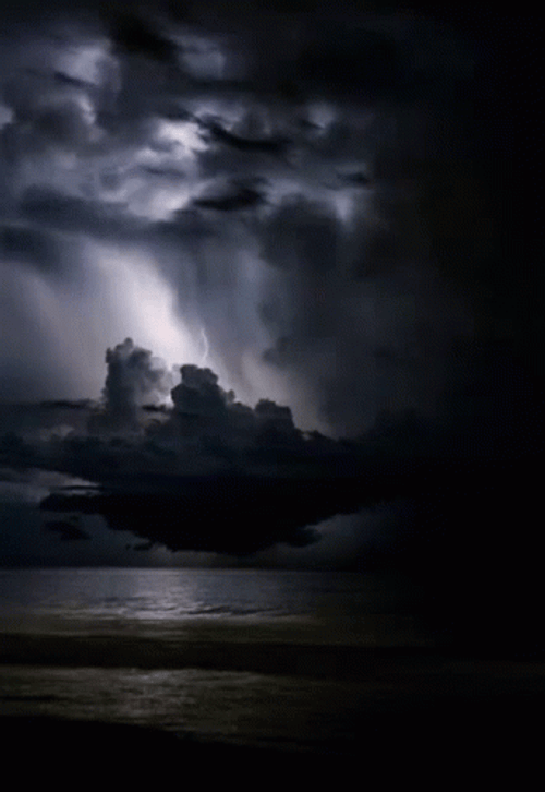 Thunder Ocean Lightning GIF