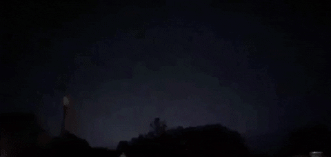 Strong White Lightning On Thunderstorm GIF