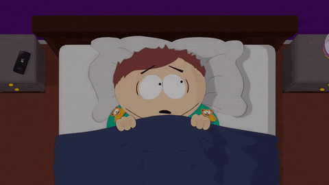 Eric Cartman South Park In Bed During Thunderstorm GIF