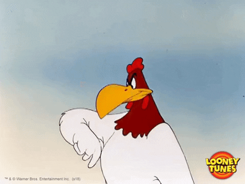 Foghorn Leghorn Speaking During Thunderstorm GIF