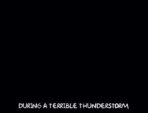 House During Terrible Thunderstorm GIF