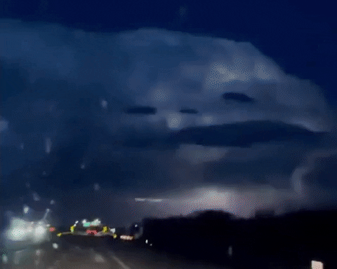 Thunderstorm Formation While Driving GIF