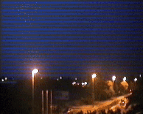 Thunderstorm Caught On Old Video GIF
