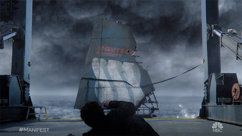 Cargo Ship On Middle Of Thunderstorm GIF