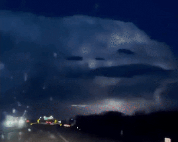 Thunderstorm Formation While Driving GIF