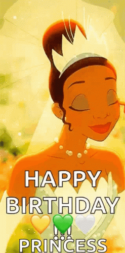Tiana From The Princess And The Frog Is Wearing A Crown And Gloves And Is Smiling . GIF