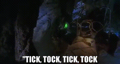 Tick Tock Creepy Night Bed GIF
