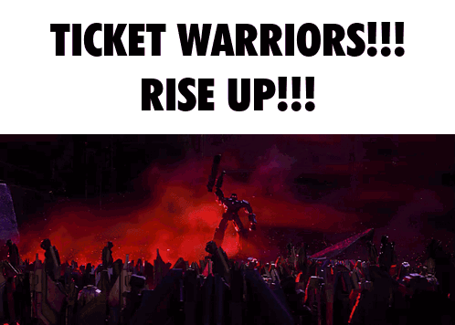Ticket Warriors Rise Up Poster GIF
