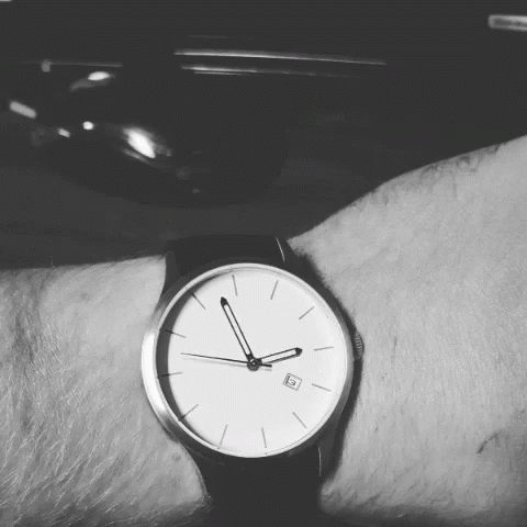 Fast Forward Wrist Ticking Clock GIF
