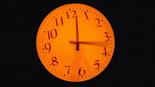 Numbers Rotating Ticking Clock GIF