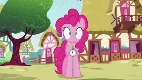 My Little Pony Wearing Ticking Clock GIF