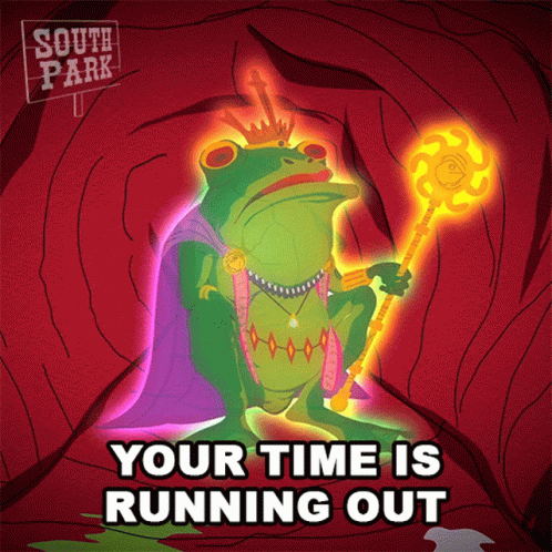 South Park Frog King Ticking Clock GIF