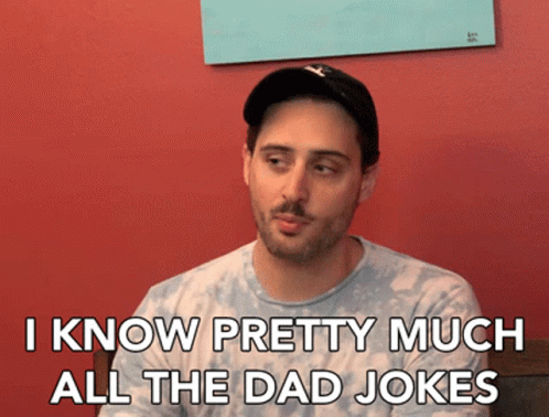 Tie Dye Man Says I Know Dad Jokes GIF