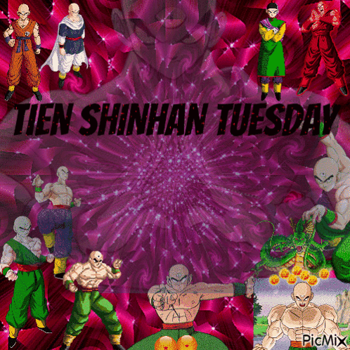 Tien Shinhan Tuesday Dragon Ball Characters Poster