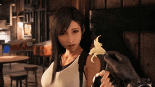 Tifa Receives White Flower GIF