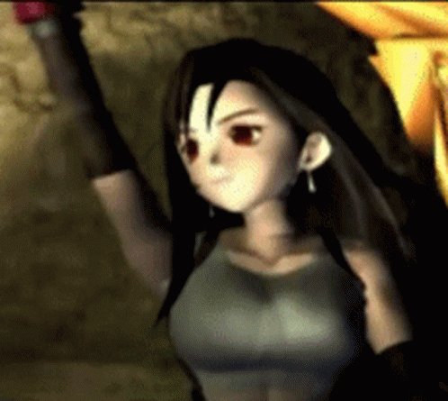 Tifa Waving Her Hand GIF