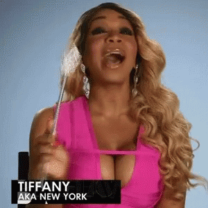 Tiffany Aka New York Holding Wand in Pink Top