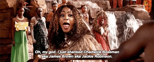 Tiffany Haddish Stabbing Black Panther GIF