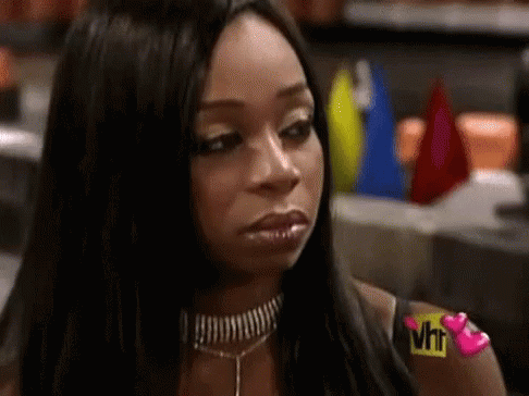 Tiffany Pollard Suspicious Squinting GIF