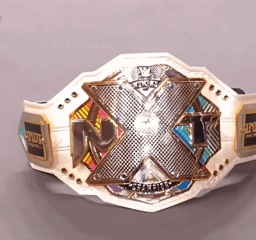 Tiffany Stratton Flexing Her Belt GIF