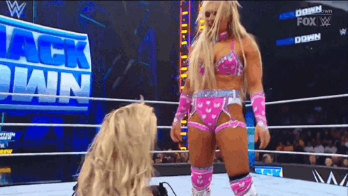 Tiffany Stratton Teasing Her Opponent GIF