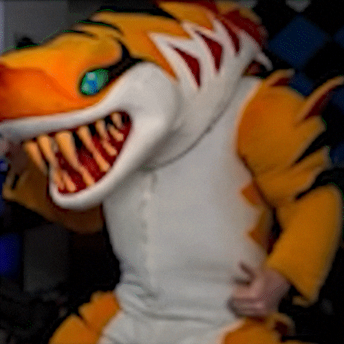 Tiger Dancing Shark Mascot GIF