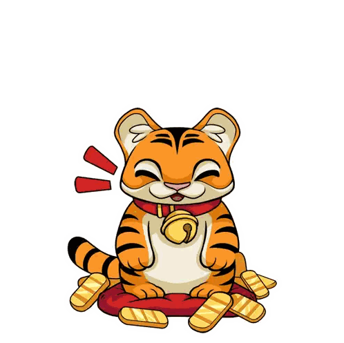 Tiger with Bell Around Neck