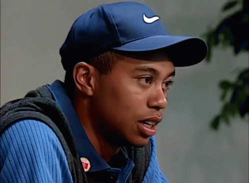 Tiger Woods Emotional Reaction Interview GIF