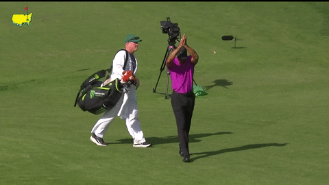 Tiger Woods Golf Clap On The Field GIF
