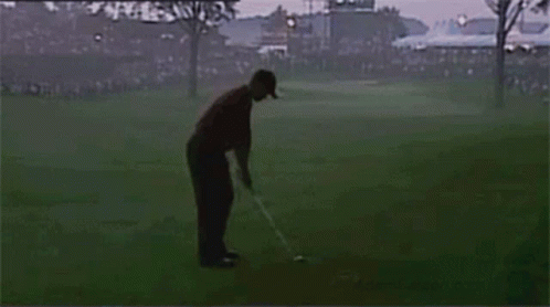 Tiger Woods Hitting Long Shot GIF