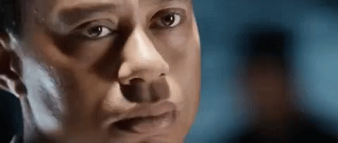 Tiger Woods Intense Stare Shaking Head GIF