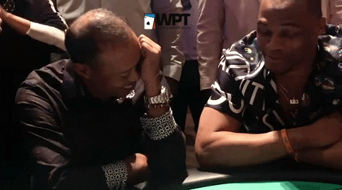 Tiger Woods Russell Westbrook Celebrity Poker GIF