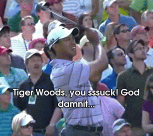 Tiger Woods Striking Long Shot GIF