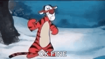 Tigger From Winnie The Pooh Is Dancing In The Snow And Saying Ok Fine . GIF