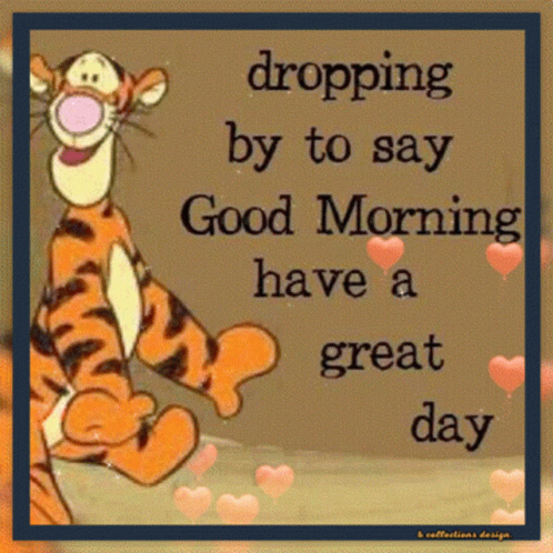 Tigger From Winnie The Pooh Saying Good Morning GIF