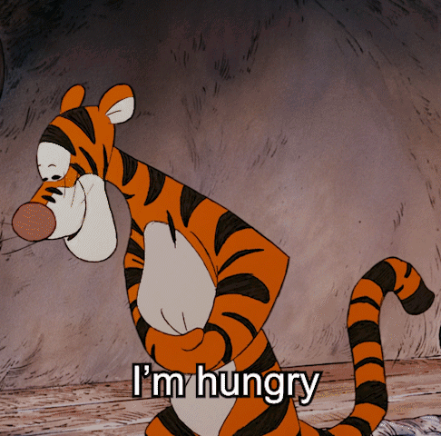 Tigger From Winnie The Pooh Says I 'M Hungry In A Cartoon GIF