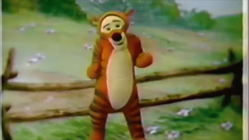 Tigger Mascot Fast Running GIF