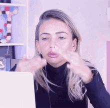 Tiktok Personality Junia Gabriela Rubbing Face GIF