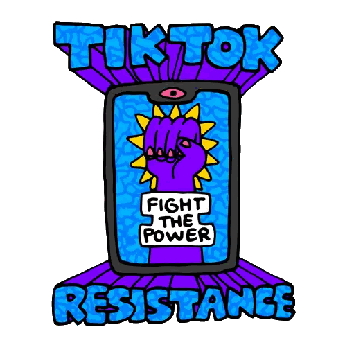 TikTok Resistance Poster With Fist